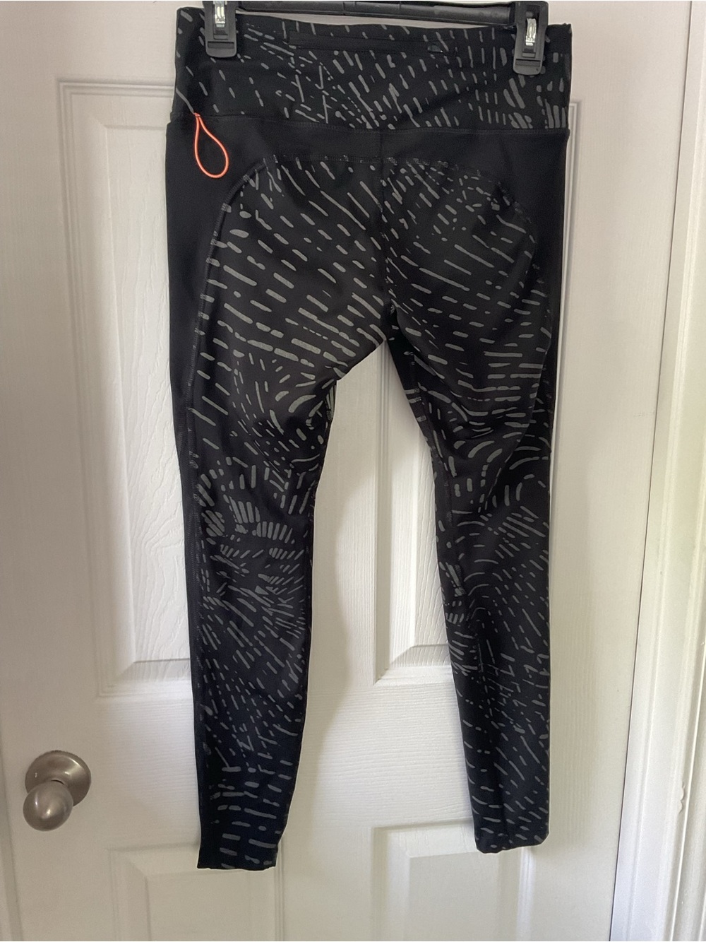 Nike Women’s Dri-FIT Leggings Black Gray Print Size M High Rise Athletic - Picture 6 of 9